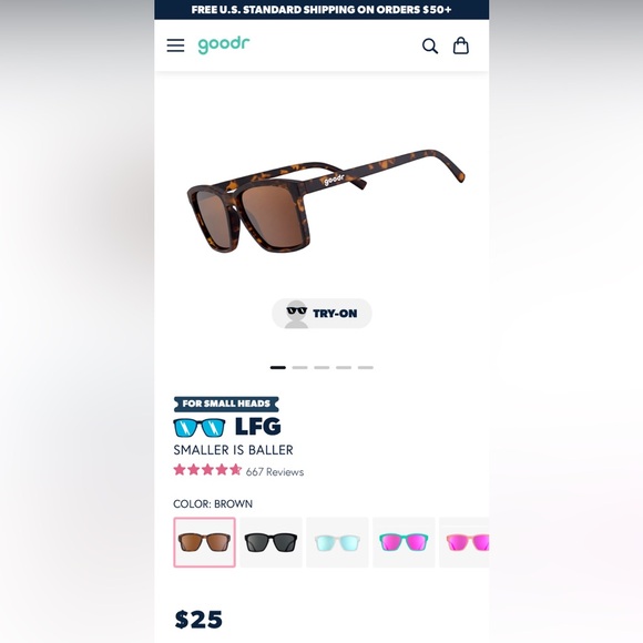 goodr Accessories - Goodr Smaller is Baller Brown Tortoise Sunglasses